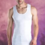 CRITO TIDEN PRAKER Ribbed White Sleeveless Vest For Mens premium quality innerwear loungewear