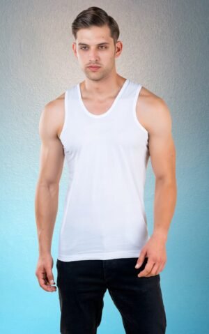 Crito Patio White sleeveless vest premium quality innerwear loungewear