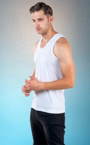 Crito Patio White sleeveless vest premium quality innerwear loungewear